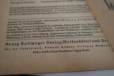 zwei Liederblätter der Hitler-Jugend